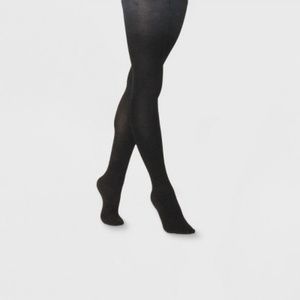 NEW A New Day Flat Knit Solid Black Sweater Tights